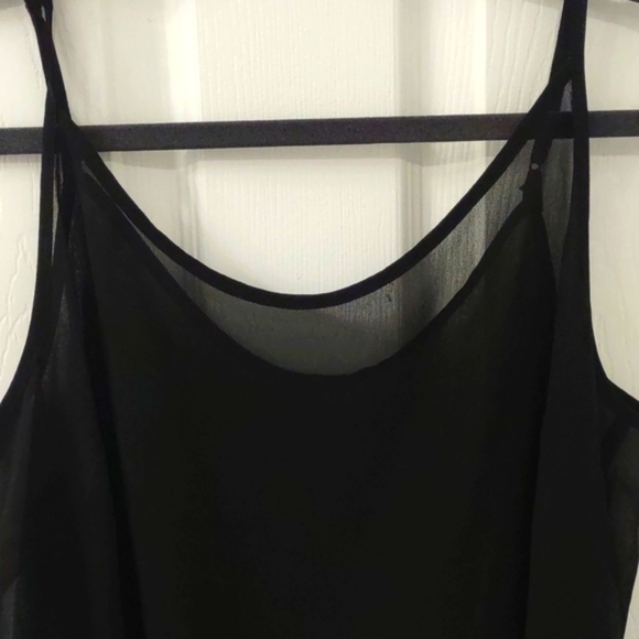 SET OF 4 Express Purple Floral Sheer Ruffle Floral Blouse & Cami Size L - Picture 4 of 16